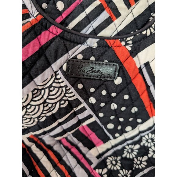 Vera Bradley Quilted Shoulder Bag Northern Stripes Geometric Black Multicolor - Picture 5 of 10